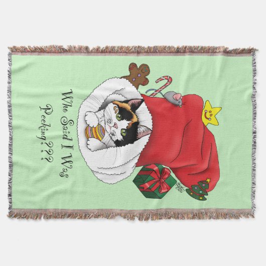 Couverture Noël Stocker mignonne Calico Kitten (Devant)