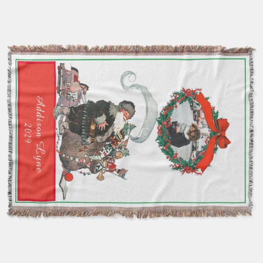 Couverture Noël traditionnel Vintage Père Noël (Devant)