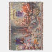 Couverture Noël Vintage, le Père Noël à l'atelier des lutins (devant Vertical)