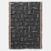 Couverture Noir Blanc magnifique Motif géométrique moderne (devant Vertical)