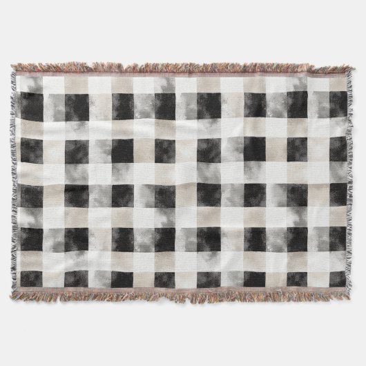 Couverture Noir Chic Crème Plaid Noël (Devant)