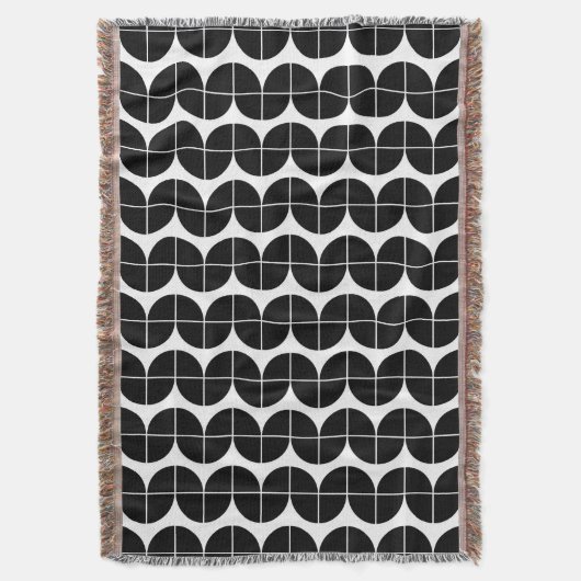 Couverture Noir et blanc Mid-Century Motif Abstrait moderne (devant Vertical)