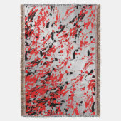 Couverture Noir et rouge Abstrait éclaboussure et goutte (devant Vertical)