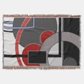 Couverture Noir et rouge, abstrait, peinture, géométrique (Devant)