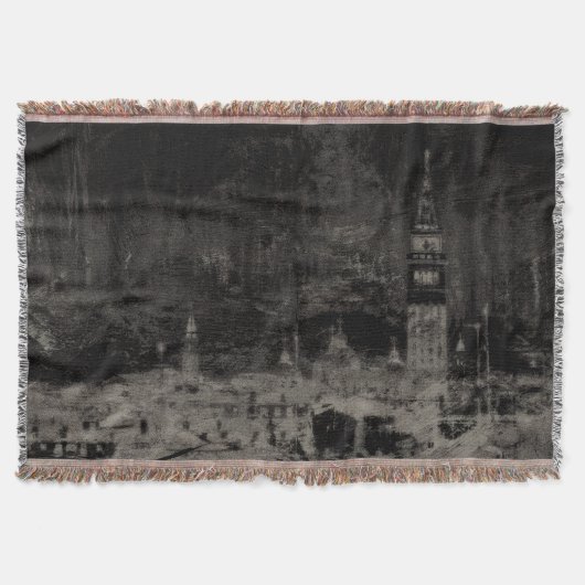 Couverture Noir et Taupe en survol Skyline Venise Italie (Devant)