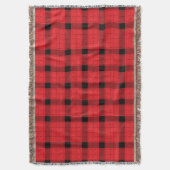 Couverture Noir rouge Plaid minimaliste Noël (devant Vertical)