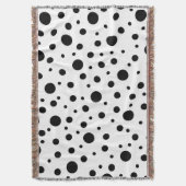 Couverture Noir sur le Motif Polka blanc (devant Vertical)