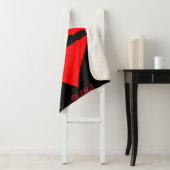 Couverture noire Ballerina avec un coeur rouge. (En situation)