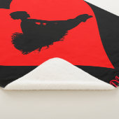 Couverture noire Ballerina avec un coeur rouge. (3/4)