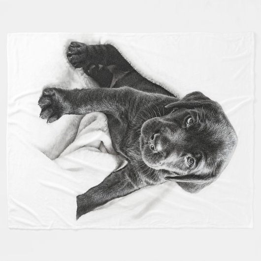 Couverture noire de Labrador (Devant (Horizontal))