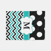 Couverture noire de monogramme de Chevron de (Devant (Horizontal))