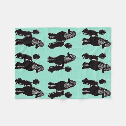 Couverture noire d'ouatine de menthe d'impression (Devant (Horizontal))