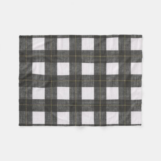 Couverture noire d'ouatine de plaid d'or blanc (Devant (Horizontal))