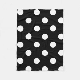 Couverture noire et blanche de point de polka