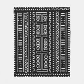 Couverture noire et blanche d'ouatine de Mudcloth, (Devant)