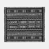 Couverture noire et blanche d'ouatine de Mudcloth, (Devant (Horizontal))