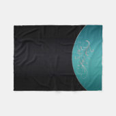 Couverture noire et turquoise de jet d'ouatine (Devant (Horizontal))