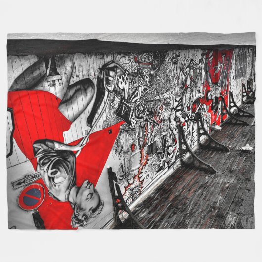 Couverture noire, rouge et blanche de graffiti (Devant (Horizontal))