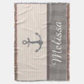 Couverture Nom beige et Brown nautique de coutume d'Ancre (devant Vertical)