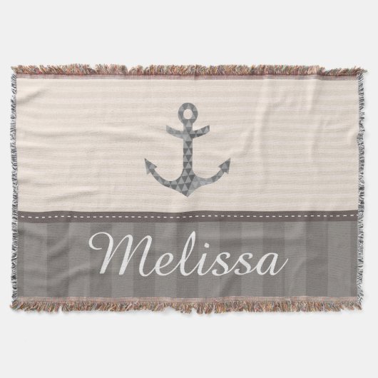 Couverture Nom beige et Brown nautique de coutume d'Ancre (Devant)