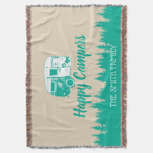 Couverture Nom de famille rustique de remorque de camping de (devant Vertical)
