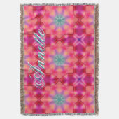 Couverture Nom du monogramme Motif couleur bleu étoile | (devant Vertical)