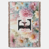 Couverture Nom du monogramme sur l'aquarelle Fleurs dans les (devant Vertical)