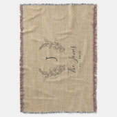 Couverture Nom monogramme de famille rustique personnalisé (devant Vertical)