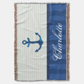 Couverture Nom nautique de coutume d'Ancre de motif de (devant Vertical)