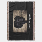 Couverture Nom noir personnalisé de photo de chien de (devant Vertical)