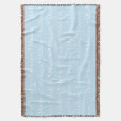 Couverture Nom personnalisable texte motif bleu clair blanc (devant Vertical)