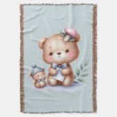 Couverture Nom personnalisé Cute Teddy Bear Animal Art (devant Vertical)