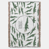 Couverture Nom personnalisé du Motif crocodile de l'alligator (devant Vertical)