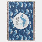 Couverture Nom personnalisé du Motif de baleines de l'océan b (devant Vertical)