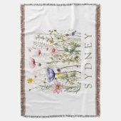 Couverture Nom personnalisé fleur sauvage (devant Vertical)