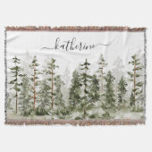 Couverture Nom personnalisé Forêt de pin rustique vert Pinède (Devant)