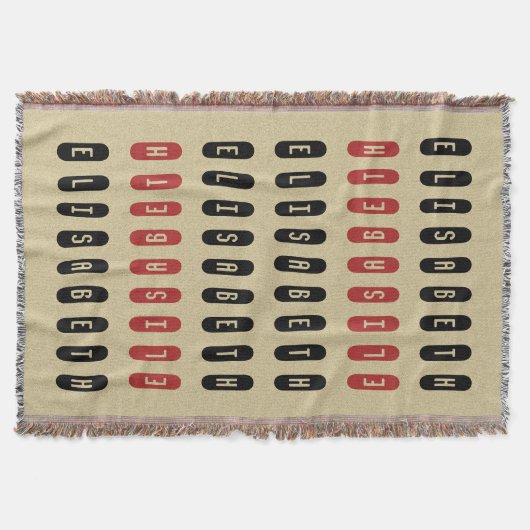 Couverture Nom personnalisé moderne géométrique rouge noir (Devant)