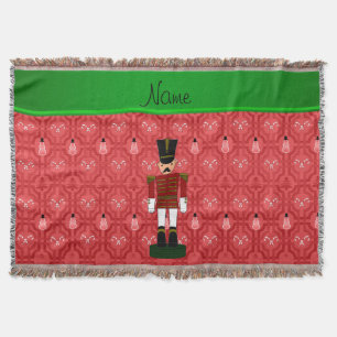 Couverture Nom personnalisé noix de cabot rouge neigeuse tre