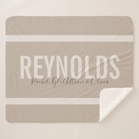 Couverture nommée personnalisée de jet de Sherpa (Devant (Horizontal))