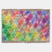 Non cravate arc-en-ciel Dye Aquarelle Arlequin