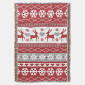 Couverture nordique de jet d'amour de renne de (devant Vertical)
