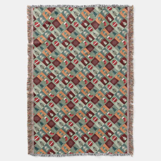 Couverture Nostalgale Vintage Patchwork Quilt (devant Vertical)