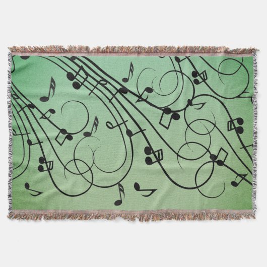 Couverture Notes Fantaisie Design Musique Verte (Devant)