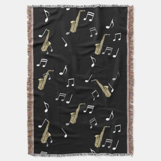 Couverture Notes musicales et saxophones Jazzy (devant Vertical)