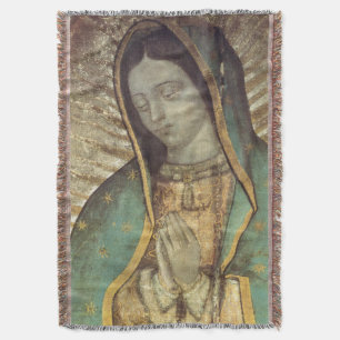 Couverture Notre Dame De Guadalupe Blanche / Mur Suspendu