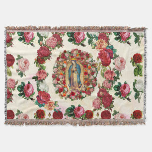 Couverture Notre-Dame de Guadalupe Roses Potpourri