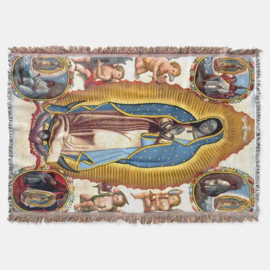 Couverture Notre-Dame de Guadalupe Vierge Apparitions Blanche (Devant)