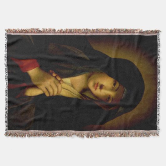 Couverture Notre Dame des Douleurs Vierge Marie Blanket (Devant)