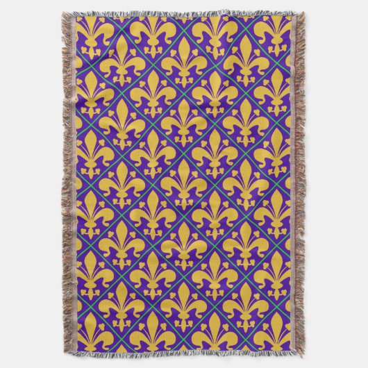 Couverture Nouvelle-Orléans Mardi Gras Fleur de Lis (devant Vertical)