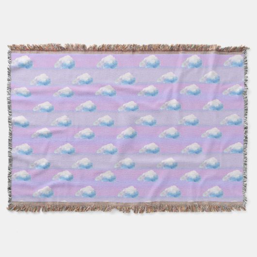 Couverture Nuage 9 Nuageux Violet et Bleu (Devant)